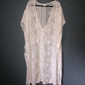 Plus White Swimsuit Cover Up